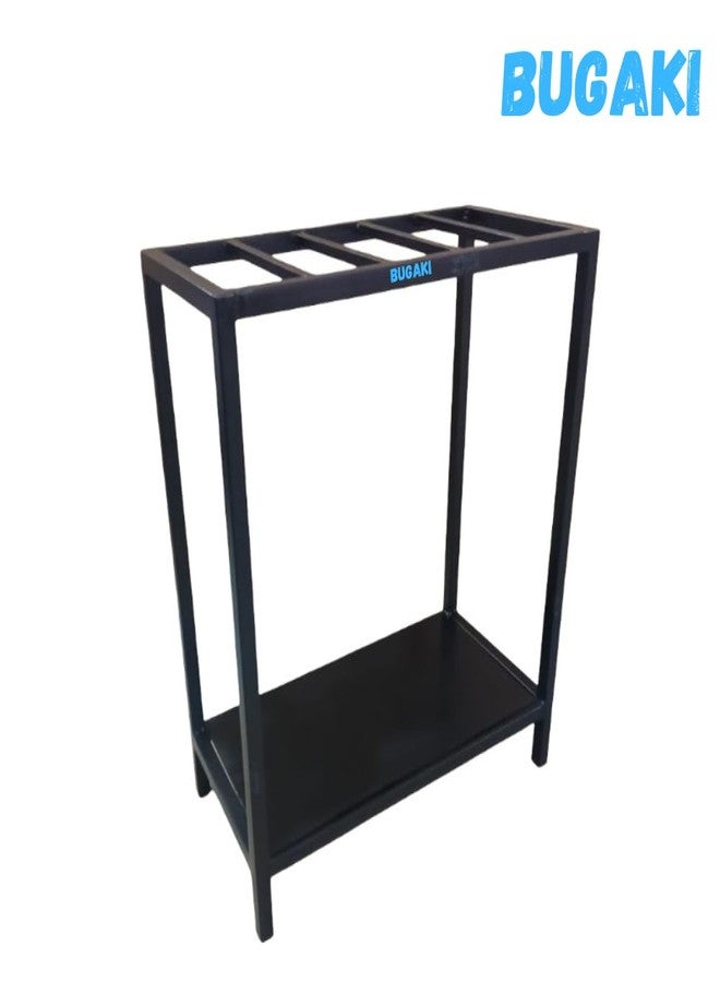 BUGAKI Aquarium Stand, Black Metal Frame, 24x12x30 Inch with Bottom Shelf - Image 4